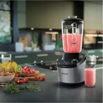 Philips HR3760/10 Μπλέντερ για Smoothies με Γυάλινη Κανάτα 1.8lt 1500W Ασημί